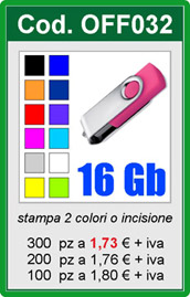 Memoria 16 Gb Usb  (+1,60 SIAE)
